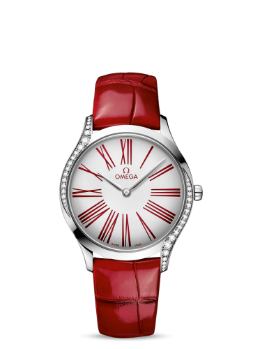 Omega De Ville Trésor 36 Stainless Steel / White - Roman / Alligator
